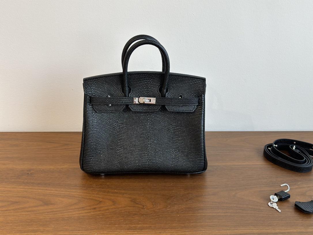 

Cartier-style Silver-plated Chain Five-metal Handbag Womens Tote Bag Fashionable High-end Single Handle Leather Decoration Ladies Bag 25cm