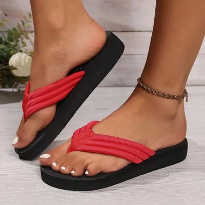 Modische Flip-Flops mit dicker Sohle Damen-Flip-Flops Rutschfeste Flip-Flops für Damen 2024 Sommer Dicksohlige Badeschuhe Strandschuhe