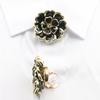 Women Double layer Flower Button Cover Clothing Decoration Accessories DIY Floral Pattern Wedding 38x17mm