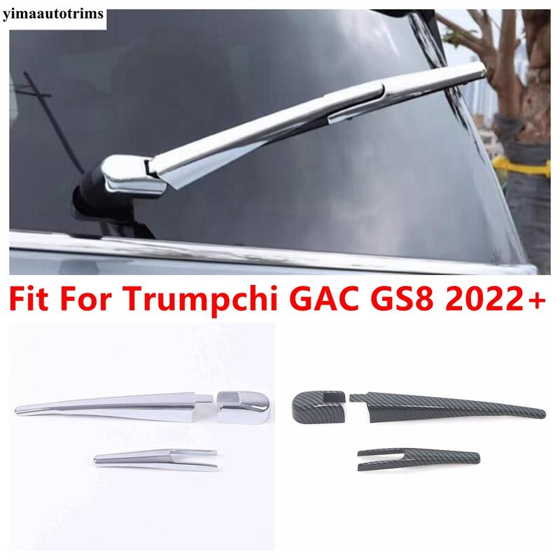 Car Rear Windshield Window Windscreen Rain Wiper Cover Trim For Trumpchi GAC GS8 2024 ABS Chrome Exterior Accessories
