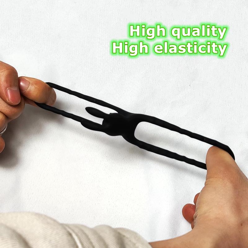 New 2 In 1 Men's Silicone Penis Ring Clitoris Stimulator Cock Ring Ejaculation Delay Penisring Erection Ring for MenCouples