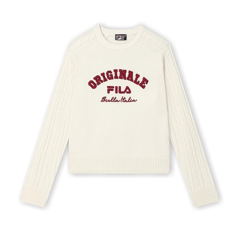 

New FILA Knitwear Women s Fresh Ivory F11W449402FIV 160/80A/S