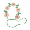 Fashion Countryside Style Crochet Hair Bands French Knit Fabric Flower Hair Bands Headwrap Crochet Texture Hair Scarf Women