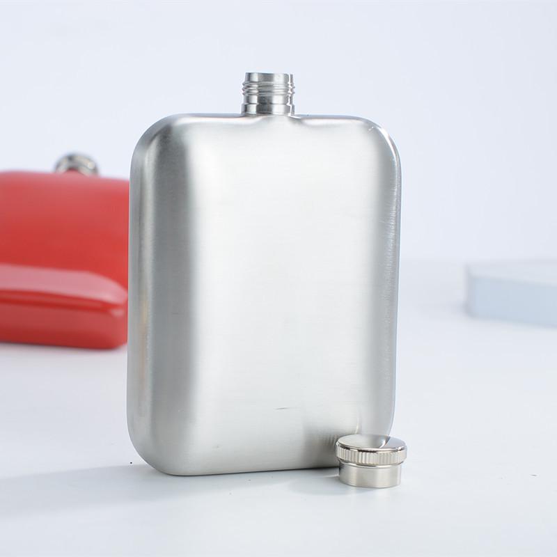 6oz Kare 304 Paslanmaz Çelik Cep Matarası - Taşınabilir Outdoor Mini Su/Şarap Şişesi