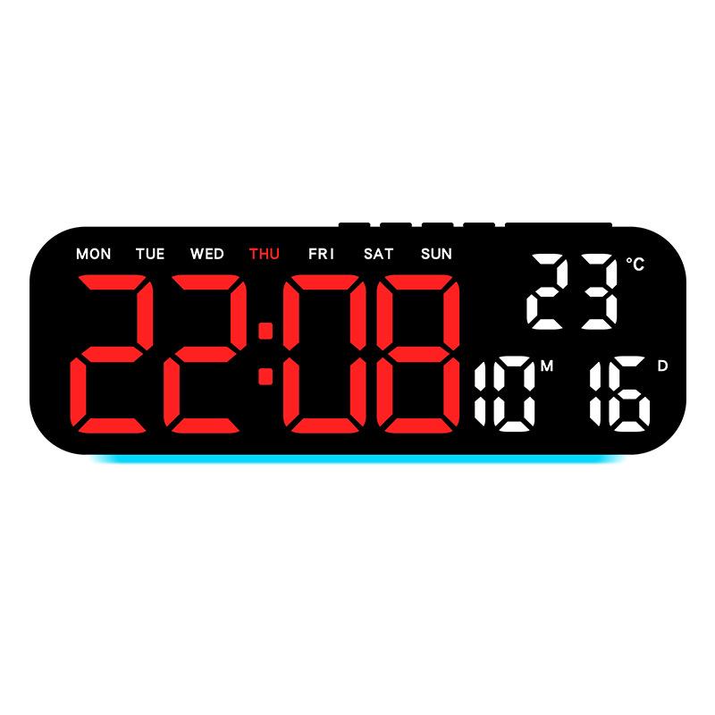 Home Decoration Electronic Clock Multifunctional Hotel Table Clock Atmosphere Light Alarm Clock RGB Color Changing Night Light Table Clock