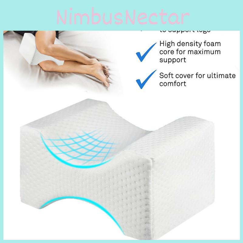 Memory Foam Knee Pillow For Side Sleepers With Ergonomic Design And Breathable Cover