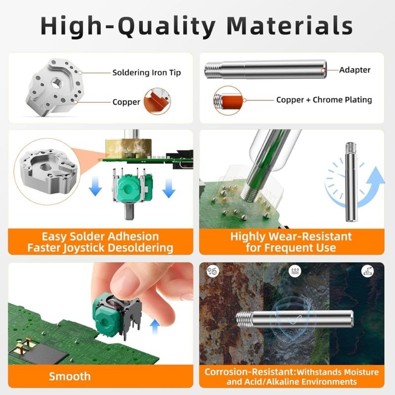 Accurate Soldering Iron Tip For Video Game Systems Stick Replacement MultiHole Gold Plated Tip Excellent Solder Grip