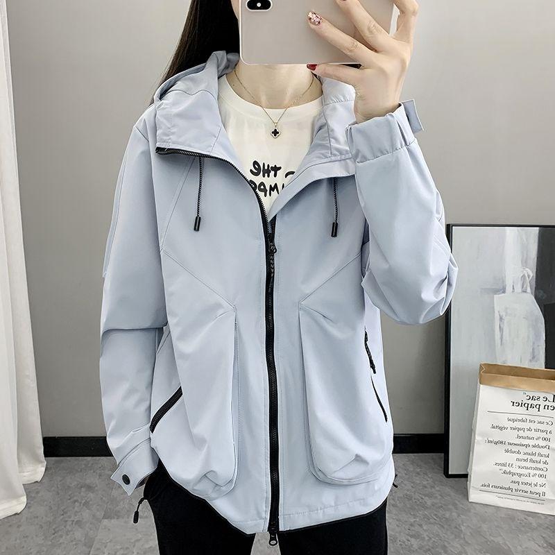 Damen Frühling Herbst Windjacke Schlanke Passform Winddicht Sportjacke Paar Liebhaber Mantel