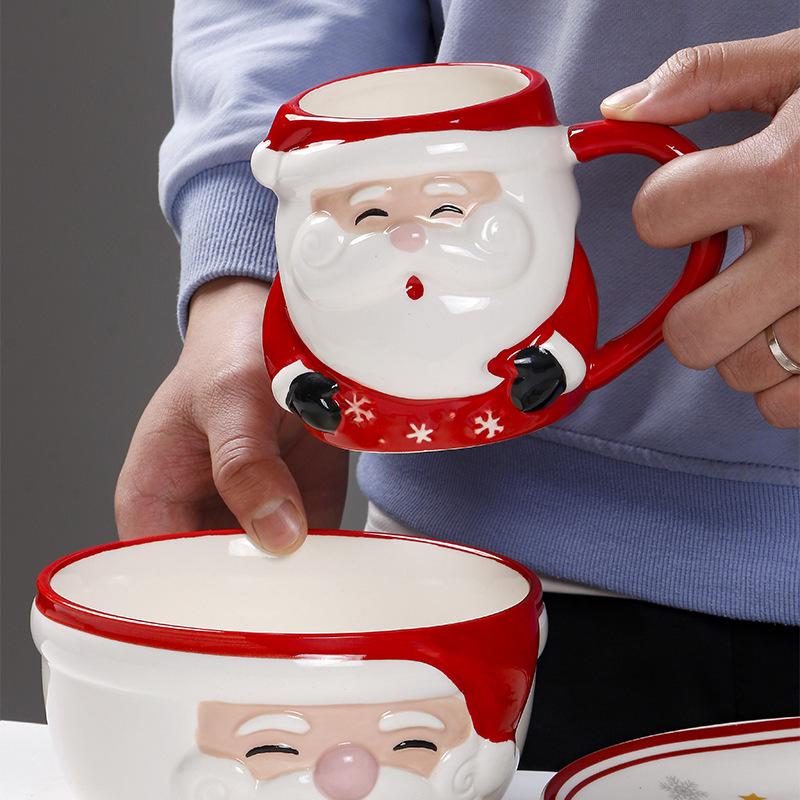 American Santa Mug Embossed Hand Painted Cup Personalized Office Cup
