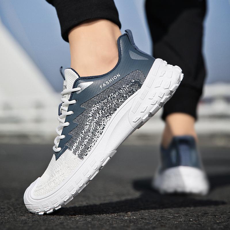 Men's Shoes 2025 Summer New Versatile Casual Sports Non-slip Heightening Youth Lightweight Breathable Fly-woven Mesh Shoes