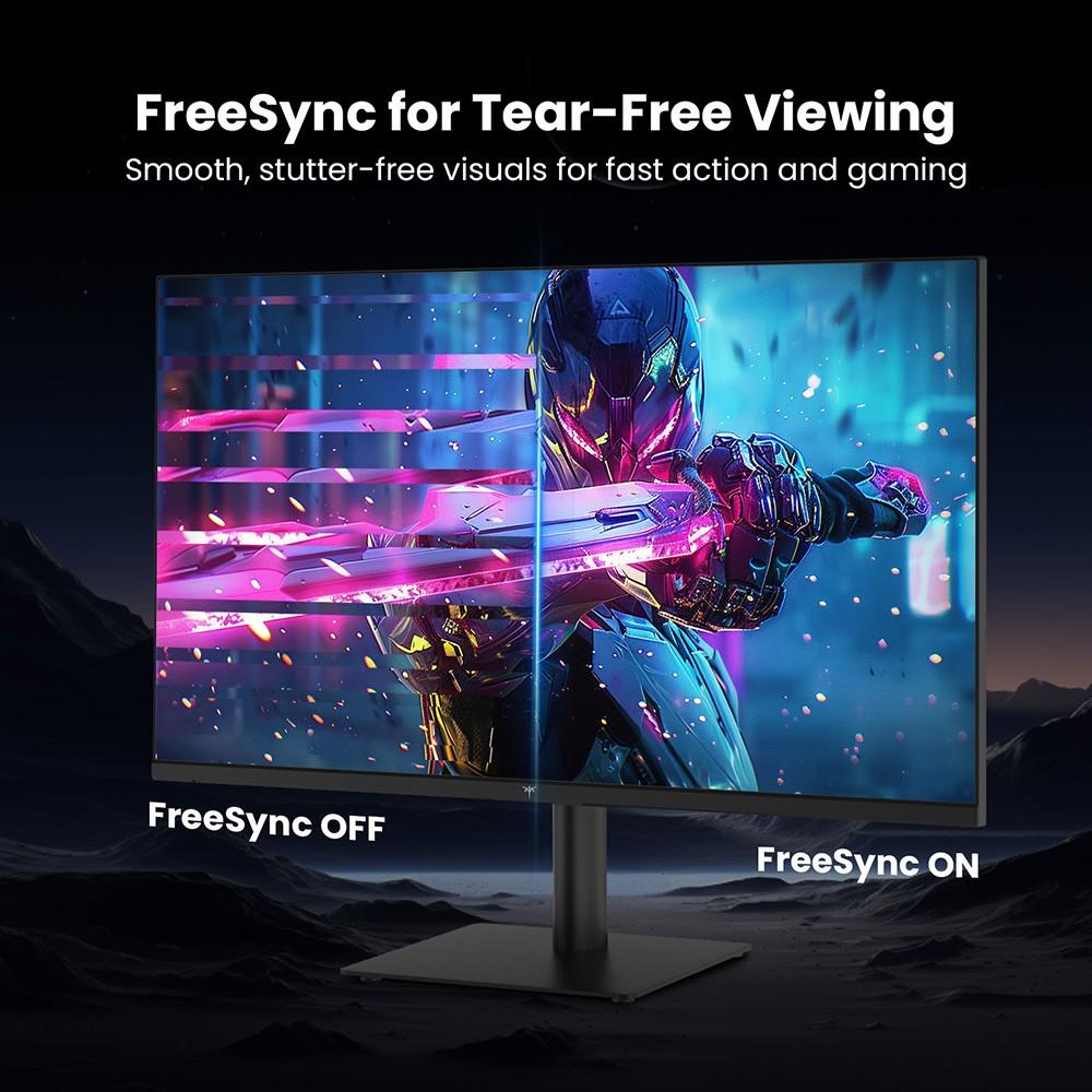 Monitor da Ufficio KTC H27T27, 27 pollici 2560×1440 2K QHD Schermo IPS Veloce, Frequenza di Aggiornamento OC 120Hz, 99% sRGB, HDR, Compatibile FreeSync & G-Sync