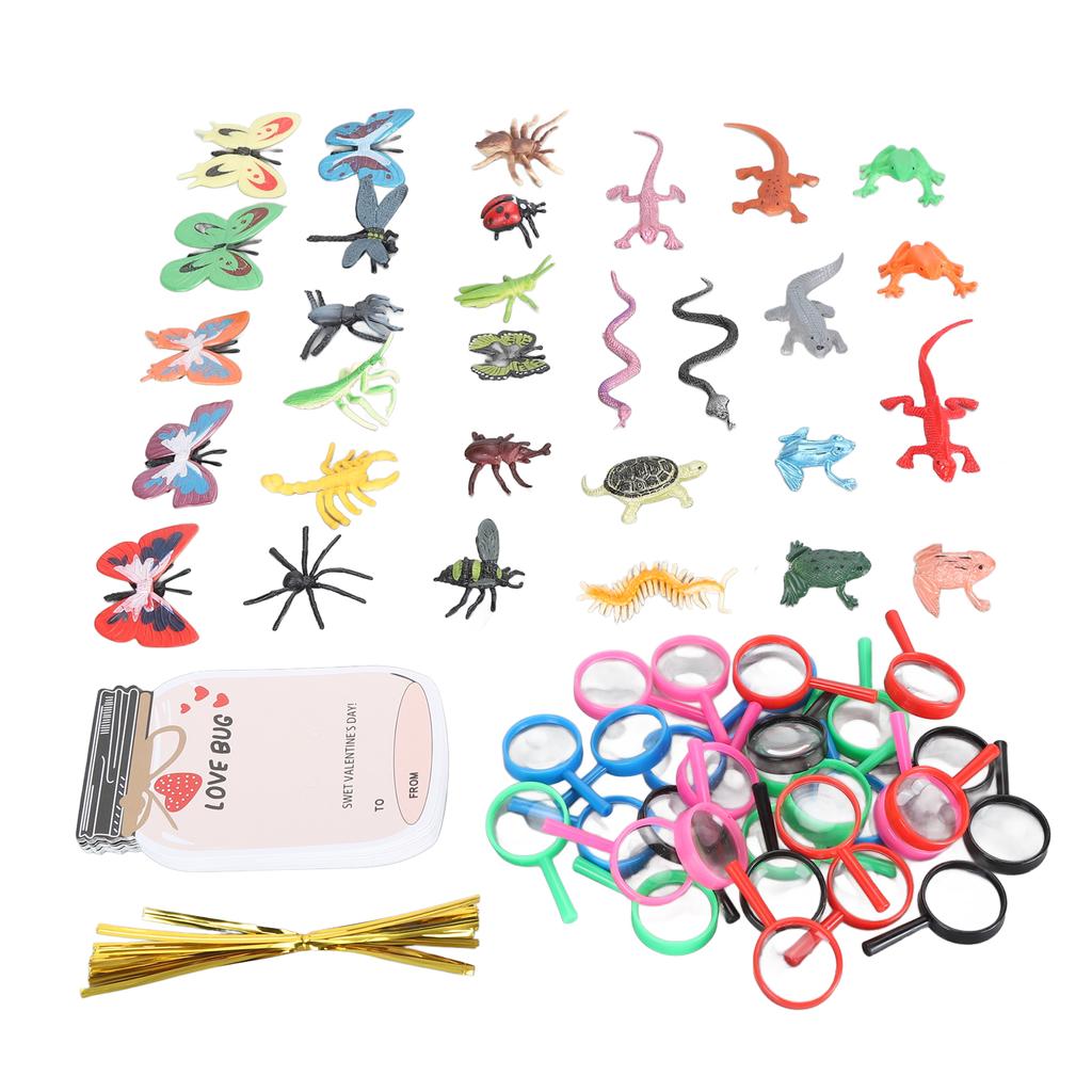 Valentines Day Cards Love Bug Gift Card Set with Bug Decorations Valentine Favors for Adults Children Crafts Type G