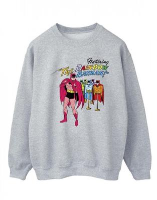 Mens Batman Comic Cover Rainbow Batman Sweatshirt