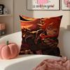 Game Genshin Diluc Cushion Cover Pillowcase Short Plush Invisible zipper Room Sofa Cushion Cover