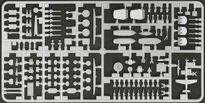 Pit Road Skywave Series WWII US Navy Ship Equipment Set 2 with 12 Brass Gun Plastic Model Parts E09B 1/700 35.6cm Barrels,
