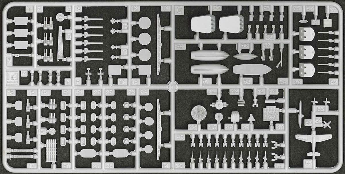 

Pit Road Skywave Series WWII US Navy Ship Equipment Set 2 with 12 Brass Gun Plastic Model Parts E09B 1/700 35.6cm Barrels,