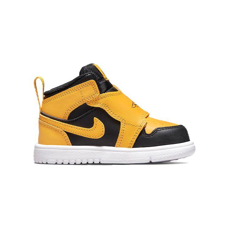 Sky Jordan 1 Schwarz Weiß University Gold (TD) Babysneaker BQ7196-035
