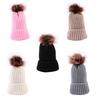 Newborn Cute Winter Kids Baby Hats Knitted Wool Hemming Hat