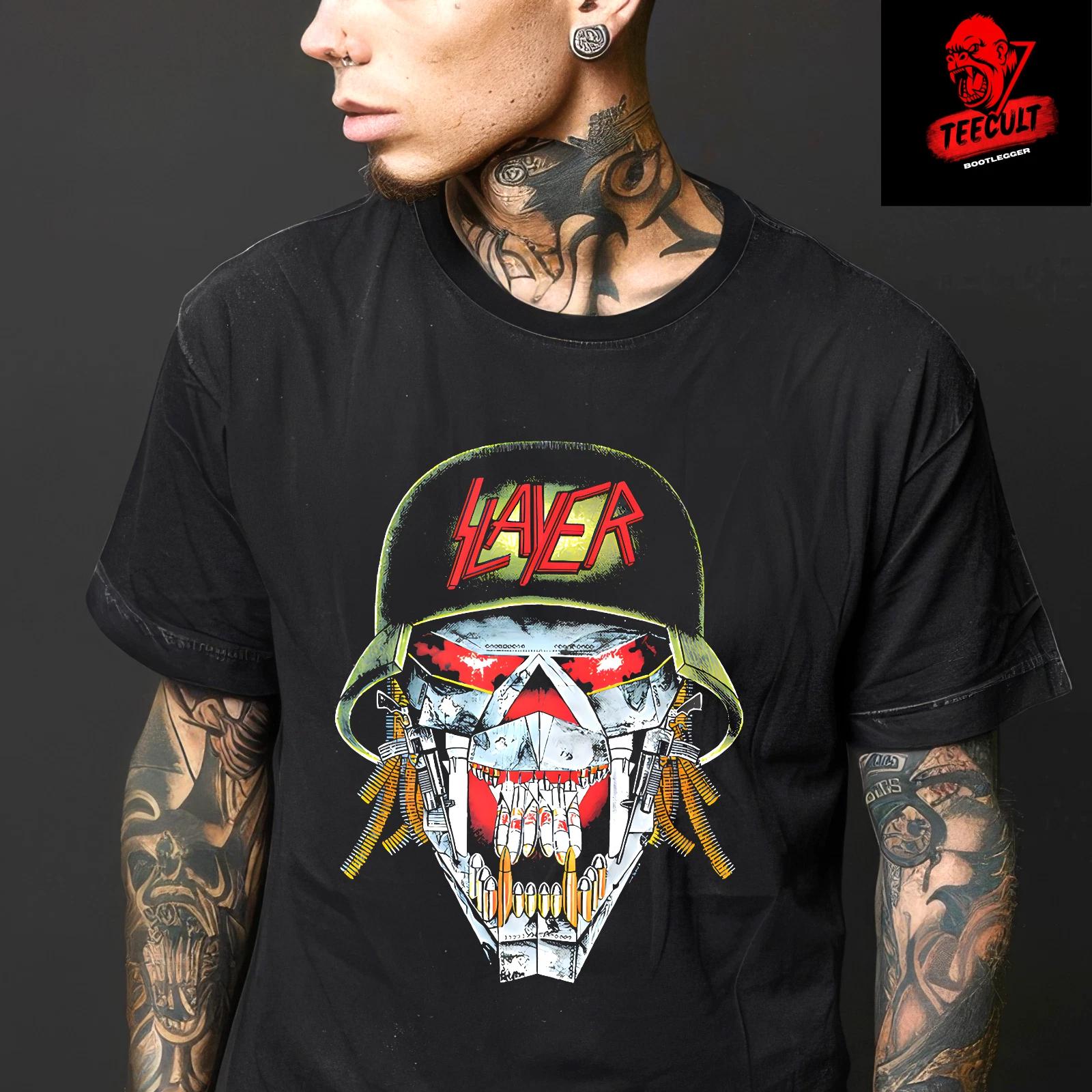 Men s and Women s T-shirts Slayer Heavy Metal Rock Band Music Tee Unisex Heavy Cotton XXXL