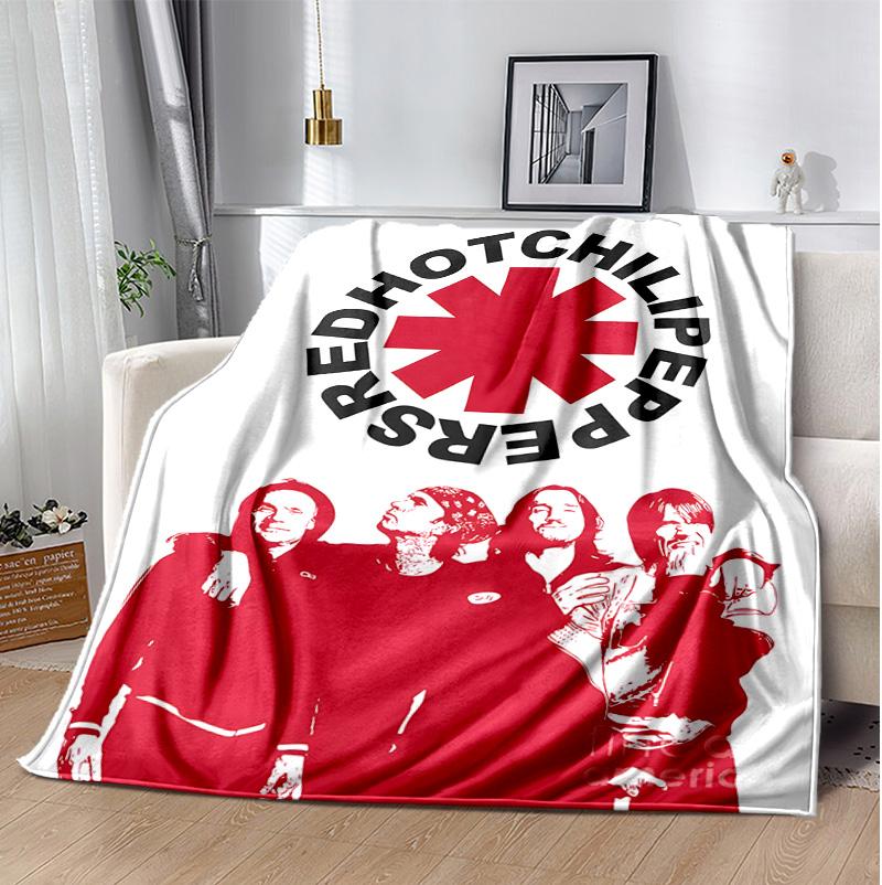 Hot Chili Peppers Flannel Blanket Soft Warm All-Season Throw, Design for Camping, Car Travel, Hiking Sofa, Bed, Office Perfect Gift for Parties