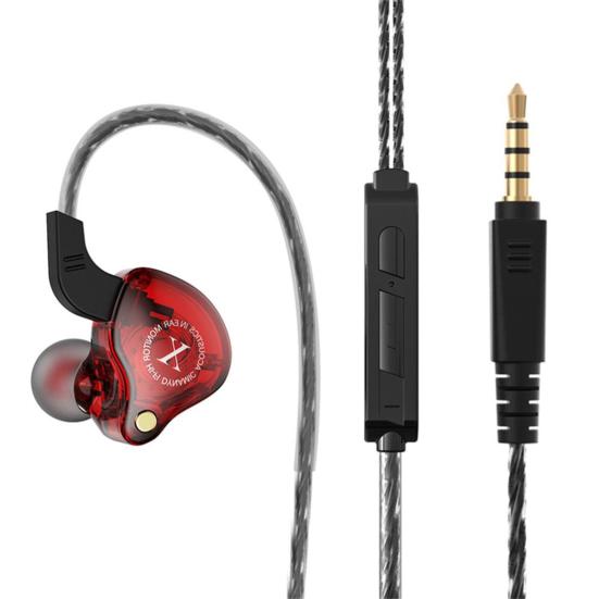 X2 3.5mm Universal Dual Moving Coil Quad-Core In-Ear HiFi Bass Wired Earphone