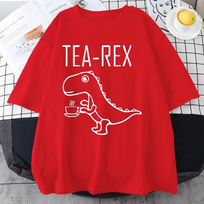 Bărbați, femei, tricouri, ceai, rex, amuzant, dinozaur, băutură, cafea, tricouri, modă, ocazional, tricou, respirabil, îmbrăcăminte de stradă, tricou, tricou