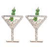 Geometric Shape Earrings with Diamonds Clovers Designs Festivities Comfort Wear