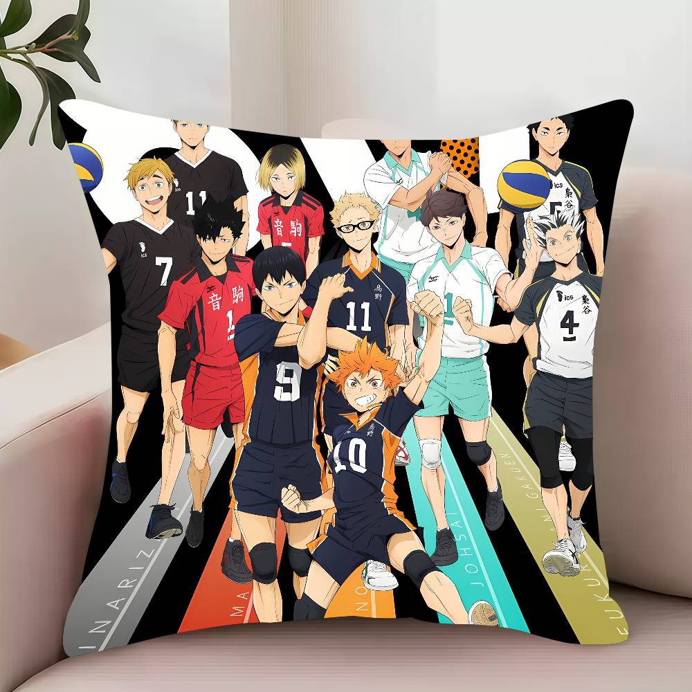 bilibili Аниме H-Haikyuu Наволочка, защитный чехол, удобный и мягкий для дивана, гостиной, дома и офиса 12x12Inch