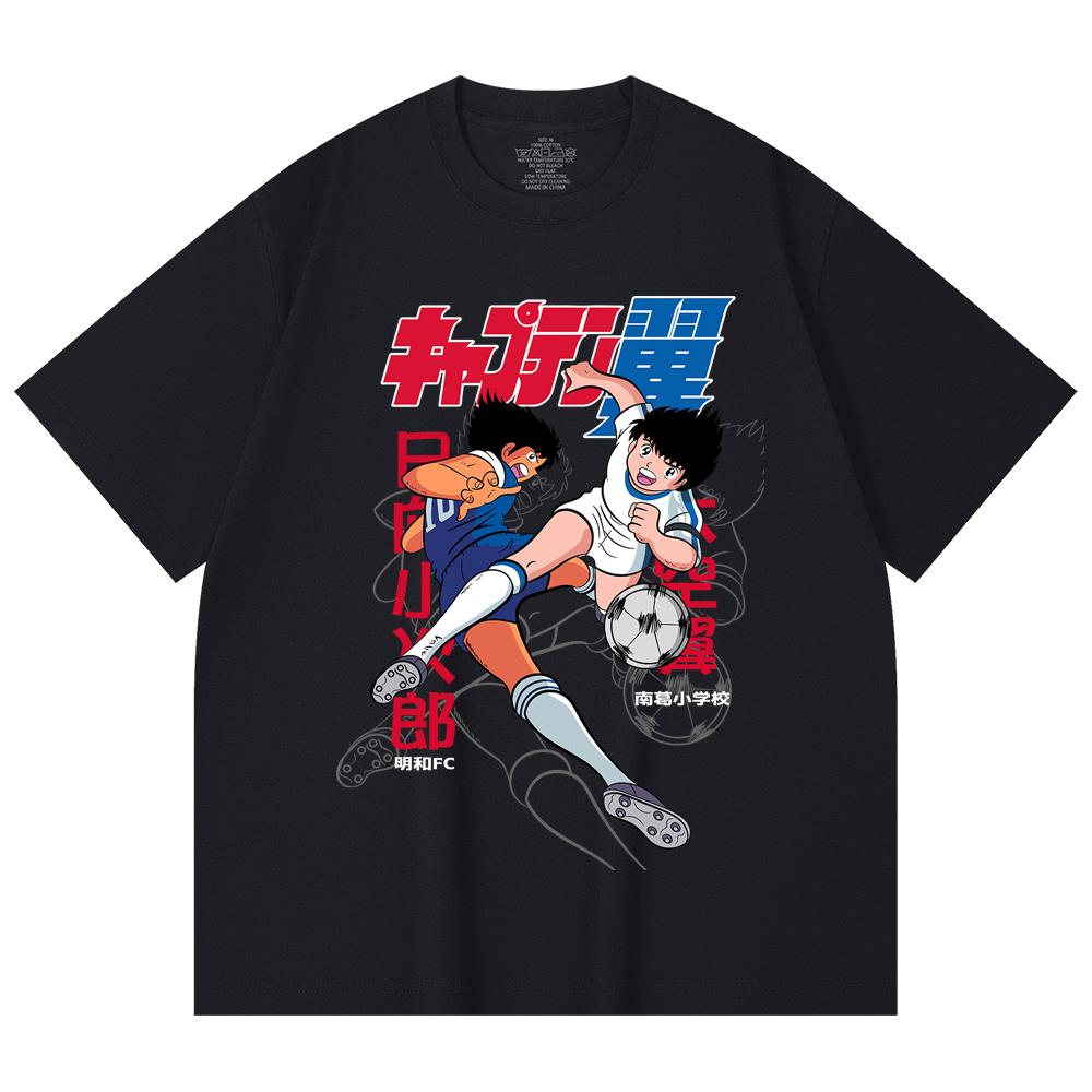 230 Gsm 100% Cotton Captain Tsubasa V2 Print Unisex Heavy Cotton T Shirt