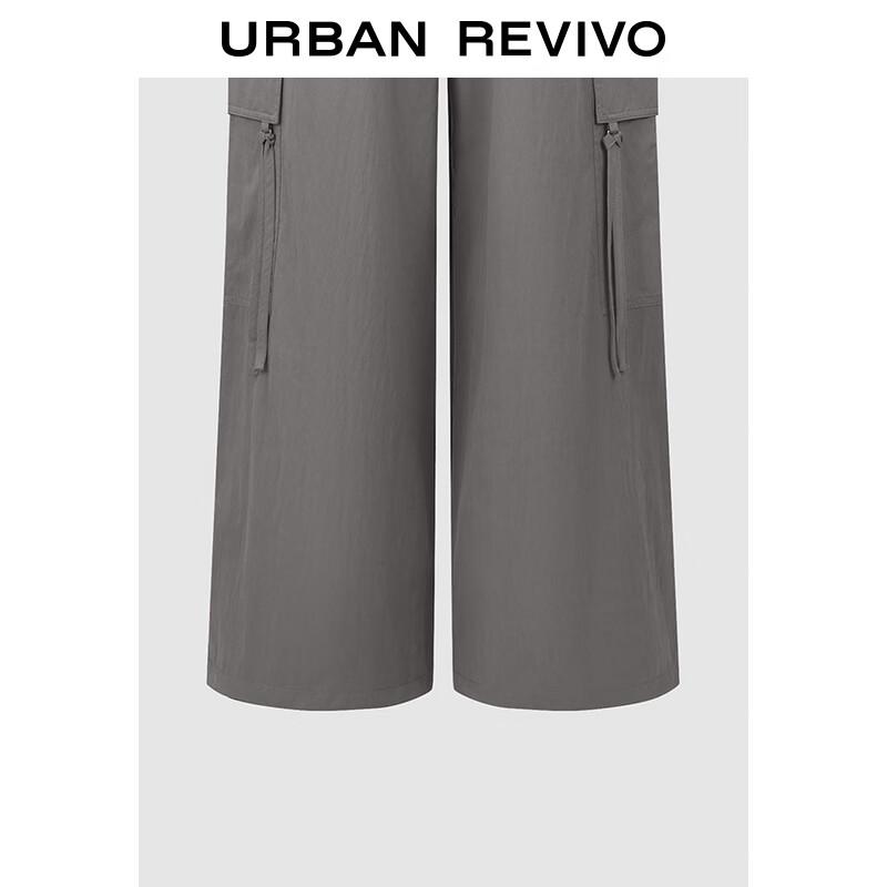 Women's Multi-Pocket Elastic Waist Wide-Leg Pants