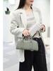 Women's Lightweight Genuine Leather Boston Pillow Bag - Luxury Retro Bowling Handbag & Casual Crossbody