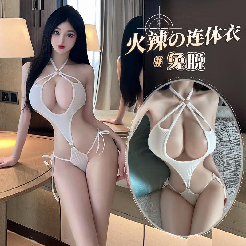 Romantic Field Sexy Lingerie Women's Sexy Uniform Seduction Straps Tights Nightclub Sexy Onesie Set