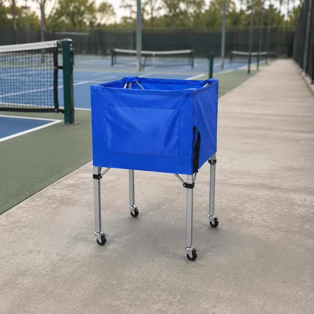 Basketball Storage Cart Foldable Sports Organizer Large Basket for Court