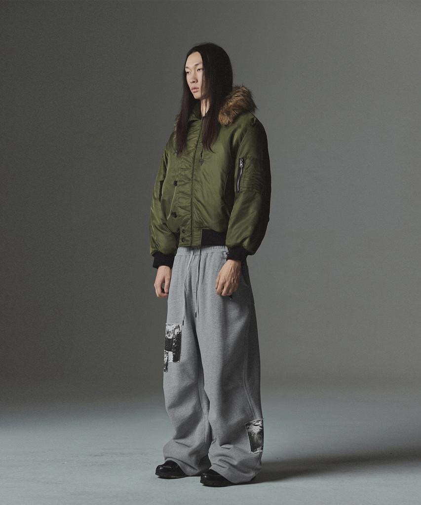 Not4Nerd Fur Hooded N2B Bomber Jacket - Khaki