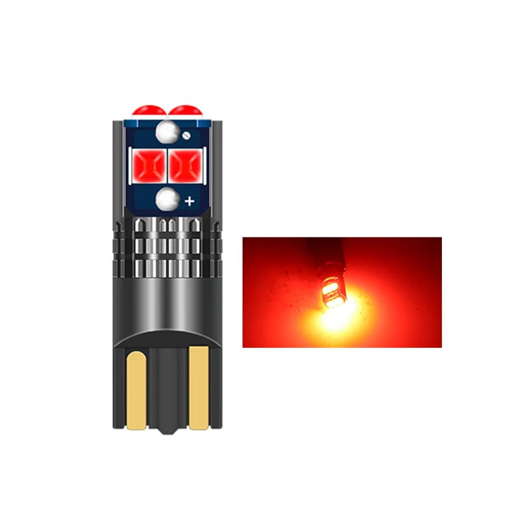 T10 Car Side Light Multiple Colors LED Strip Marker Bulb Canbus No Error DC 12V Auto Driving License Plate Bulbs Super Bright