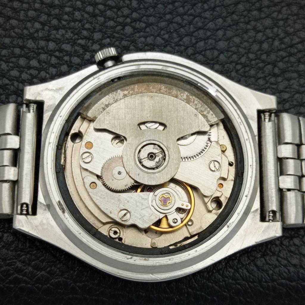 GENUINE VINTAGE SEIKO 5 AUTOMATIC JAPAN MENS GOLDEN COLOR DIAL WATCH A702604-1 R209-a702604