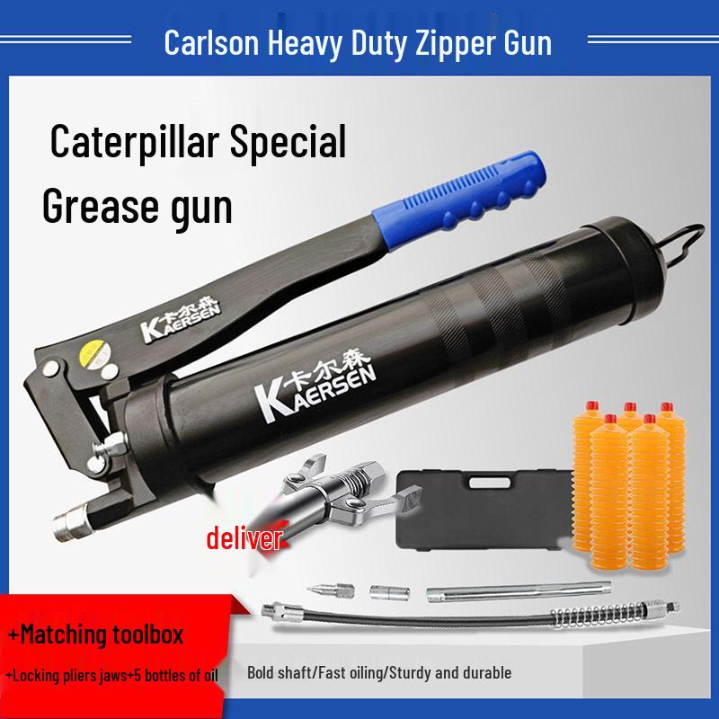 Carlson Zipper Grease Gun: Mini Excavator Chain Type Mechanical Lubricating Oil Bullet Gun