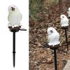 Winter Owl Garden Statue with Light Up LED Figure Solar Light Animal Ornaments Outdoor Figurine Landscape Light