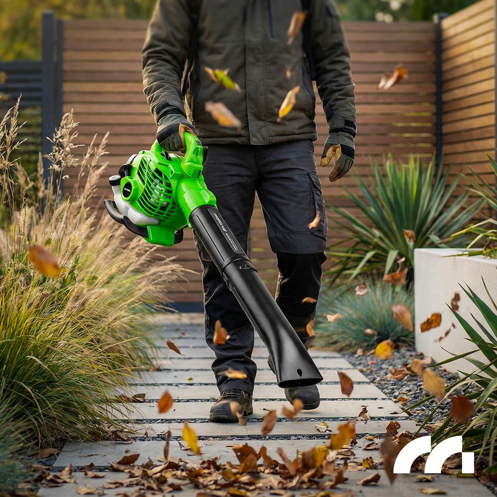 Garden Petrol Leaf Blower Vacuum Cleaner with Shredder 3-in-1 370km/h Masterblow7500w