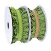 40mmX20m Leaves Ribbons 21Yards Long Christmas Wrapping Ribbons Craft Ribbon for Bows Making Wedding Home Decoration