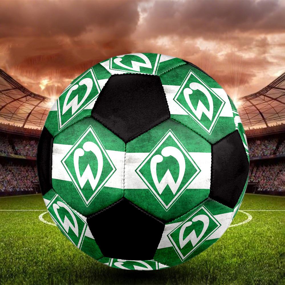 SV Werder Bremen Indoor Soccer Ball Colorful All Ages Size 5 Machine Stitched PVC Competition Ready Durable High-Bounce