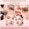 Compact Mirror with Light, 1X/3X Magnification LED Pocket Mirror for Women | Portable, Travel, Purse, Pocket, Gift, Pink, mini, small, essentials,