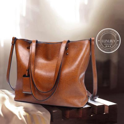 Moda feminina bolsas tote leve couro do plutônio bolsa de ombro retro cera óleo lidar com bolsa