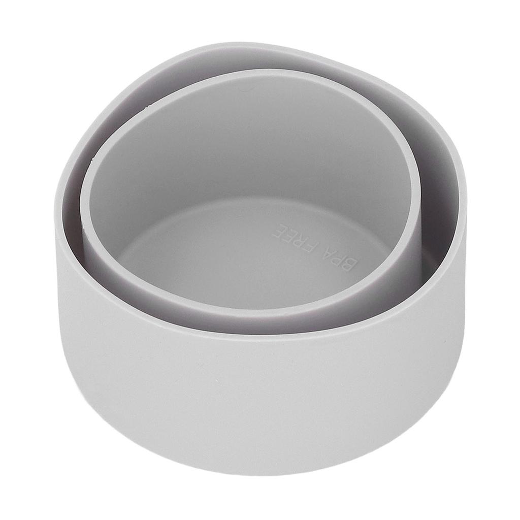 2Pcs Silicone Bumper Boot Protective Water Bottle Bottom Sleeve Cover for Space Thermal Cup Gray