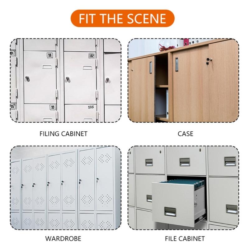 4 Set Mailbox Lock  Cylinder Cams Lock with Key  Cupboard Door Lock Quick Fixing Upgrades for Office Cabinets &  Door