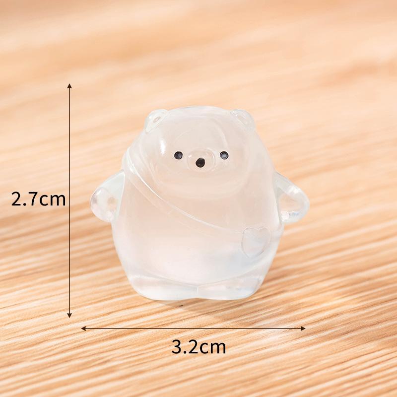 

Micro Landscape Decoration Cartoon Cute Luminous Bear Doll Hand Doll House Decoration Desktop Car Resin Decoration luminous bear series5pcs прозрачный