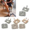 Square Clamp Shoe Clip Bride High Heel Shoe Decorations Shiny Rhinestone Decorative Clips Wedding Charm Buckle for Women
