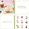 36Pcs Simulation Food Cupcake Charms 9 Styles Opaque Resin Pendant with Platinum Tone Loops for Jewelry Making DIY Craft Necklace Earring Key Chain