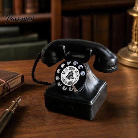 Retro Winkel Display Item Oude Telefoon Sieraden, Mini Bureau Telefoon, Vintage Klassiek Studiekamer Decor Vastelijn Hars Decoratief Nostalgisch Kantoor Thuis