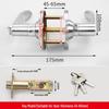 Three-Bolt Aluminum Alloy Spherical Door Handle Lock for Bathroom